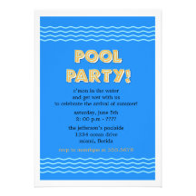 Pool-Party Einladungen