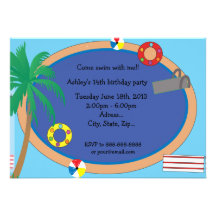 Pool party invite