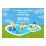 Pool-Party-Kindergeburtstag-Party Einladung