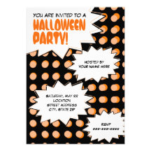 Pop-Kunst-Halloween-Party-Einladung