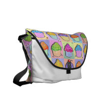 Pop-Kunst KUCHEN-BOTE-TASCHE Kuriertasche
