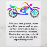 Pop-Kunst MOTORRAD fördernder Flyer