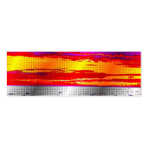 Pop-Kunst-Ozean-Sonnenuntergang Visitenkartenvorlagen