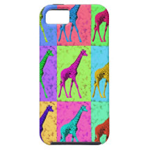 Pop-Kunst Popart gehende Giraffe Mehrfarben Hülle Fürs iPhone 5