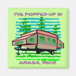 Pop-OBEn ANHÄNGER-CAMPER MAGNET-I haben POPPED-UP  Kühlschrankmagnet