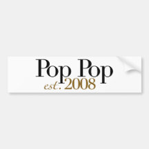 Pop-Pop Est 2008 Autosticker