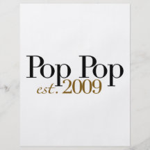 Pop-Pop Est. 2009 Flyerdruck