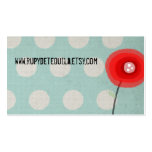 Poppy Huge Polka dots Business cards visitenkarten