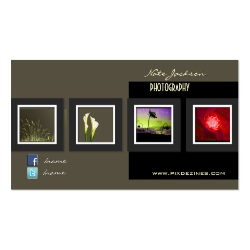Portfolio-Visitenkarte-Fotoschablone