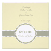 Portland Save the Date:  Vanille Einladungen