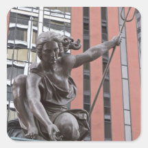Portlandia Statue, Portland, Oregon Quadrataufkleber