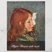 Porträt der Cocos durch Pierre-Auguste Renoir Flyerdruck