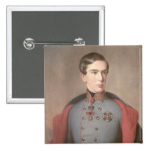 Porträt des Kaisers Franz Joseph von Österreich Button