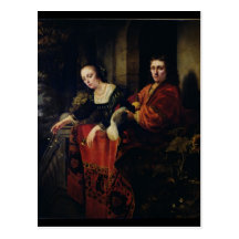 Porträt eines Ehemanns und der Ehefrau, 1654 Postkarten