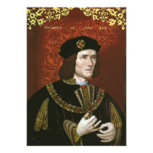 Porträt englischen Königs Richard III Einladungskarten