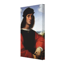 Porträt von Agnolo Doni durch RAPHAEL oder Raffael Gespannter Galerie Druck