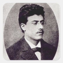 Porträt von Gustav Mahler, 1878 Sticker