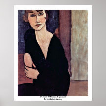 Porträt von Madame Reynouard By Modigliani Amedeo Plakatdruck
