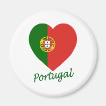 Portugal-Flaggen-Herz Kühlschrankmagnet
