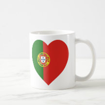 Portugal-Flaggen-Herz Tee Tassen