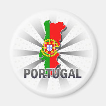 Portugal-Flaggen-Karte 2,0 Kühlschrankmagnete