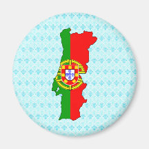 Portugal-Flaggen-Karte Größengleich Magnete