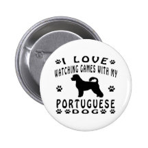 Portugiesische Wasserhundeentwürfe Button