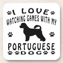 Portugiesische Wasserhundeentwürfe Getränke Untersetzer