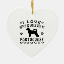 Portugiesische Wasserhundeentwürfe Weihnachtsbaum Ornament
