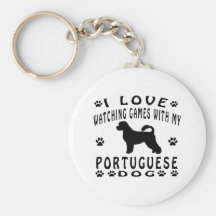 Portugiesische Wasserhundeentwürfe Schlüsselanhänger