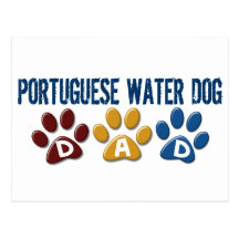 PORTUGIESISCHER WASSER-HUNDvati-Tatzen-Druck 1 Postkarte
