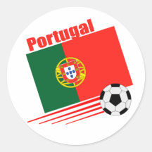 Portugiesisches Fußball-Team Runder Sticker