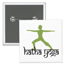 Pose Hatha Yoga des Krieger-II Anstecknadel