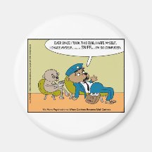Post-Hund Therapie-in den lustigen Offbeat Cartoon Magnete