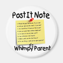 Post-Itanmerkung eines Whimpy Elternteils Magnete
