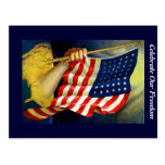 Postkarte - amerikanische Flagge