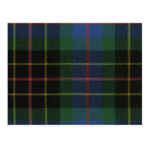 Postkarte Brodie, das alten Tartan-Druck jagt