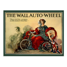 Postkarte:  Das Wand-Auto-Rad