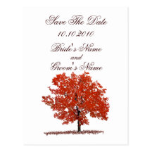 Postkarte des Fall-Baums Save the Date