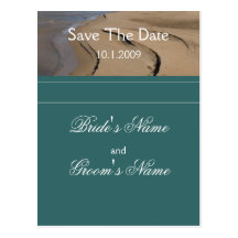 Postkarte des Strandes Save the Date