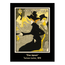 Postkarte: Diwan Japonais durch Toulouse-Lautrec