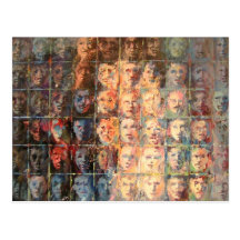 Postkarte faces-100