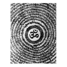Postkarte, Indien, OM Mani padme Summen
