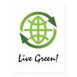 Postkarte: Livegrün - Recyceln des Symbols