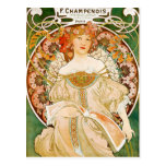 Postkarte: Mucha - Champenois