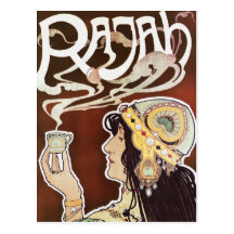 Postkarte:  "Rajah Kaffee" durch Privat Livemont