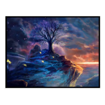 Postkarte - Tod des Faeriefire Baums