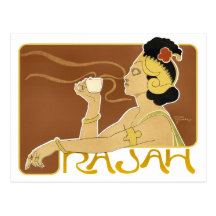 Postkarte: Vintager Rajah Kaffee