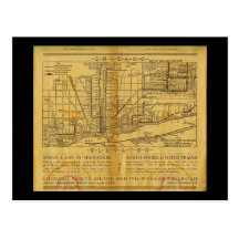 Postkarte-Vintages Karte-Chicago L Karte