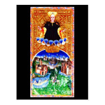 Postkarte-Vintages Weissagung-Tarot 4